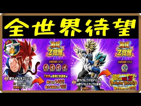 ドッカンバトル 5546】超サイヤ人4ゴジータと親子ギャリック砲の