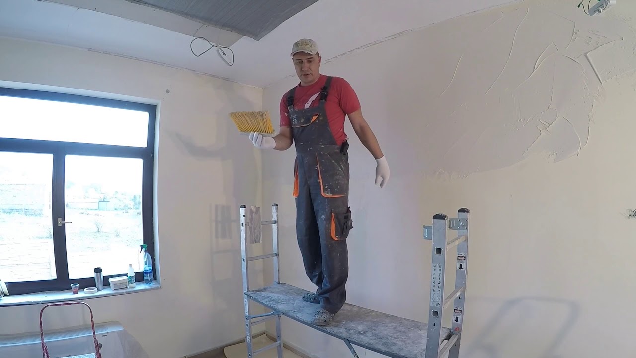 Нанесение итальянской декоративной штукатурки не итальянским способом ...