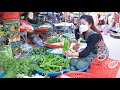 Market show, Village market in the morning is so fresh / Yummy stuffed pepper cooking