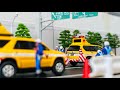 【トミカコマ撮り】 高速道路の安全を守るパトロールカー！トレーラーETCレーンで大惨事！！ロングトミカ【働く車】