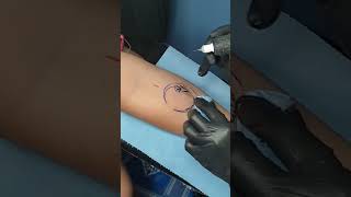 CRESCENT MOON TATTOO - TIME LAPSE #art #shorts #crescentmoon #tattoo