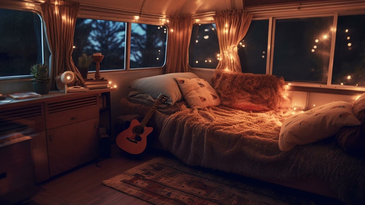 Heavy Rainstorm on Camper Windows | Cozy Night Ambience for Sleep, Study & Relaxation 🌧️🚐