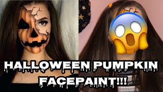 CREEPY PUMPKIN HALLOWEEN FACE PAINT!!!☆☆