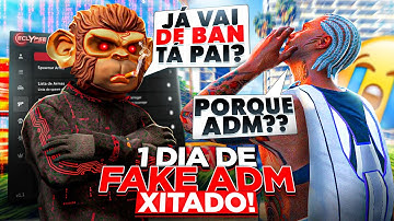 1 DIA DE FAKE ADM XITADO NO FIVEM/GTA RP COM MOD MENU! - ECLYPSE MENU