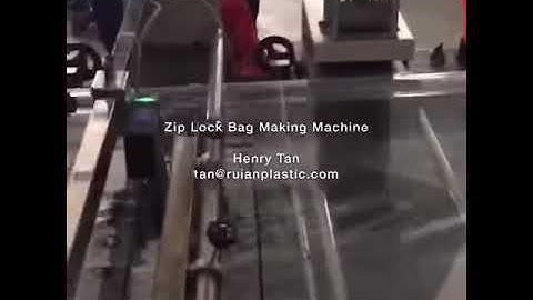 Zipper Lock Bag Making Machine