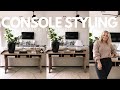 Console Table Styling Behind A Couch | Console Table Styled Two Ways | Brandy Jackson