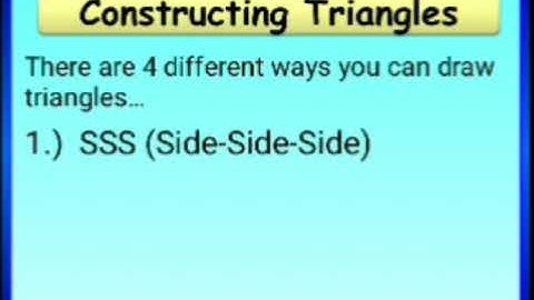 Constructing Triangles (SSS)