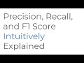 Precision, Recall, & F1 Score Intuitively Explained
