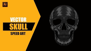 How to make Vector Skull  - Speed art Adobe illustrator