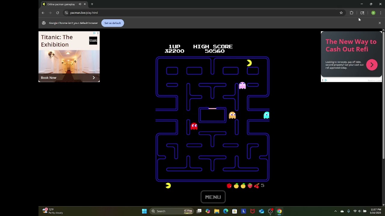 my first video + HAPPY 45TH ANNIVERSARY PAC-MAN!!!