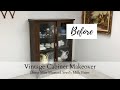 Vintage Cabinet Makeover Using Miss Mustard Seed&#39;s Milk Paint