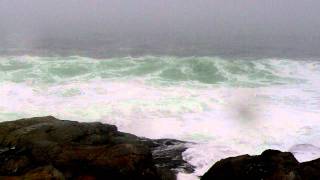 Waves in Jamestown, RI from hurricane Irene