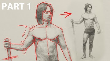 How to Start a Figure Drawing - Blocking in - Part 1