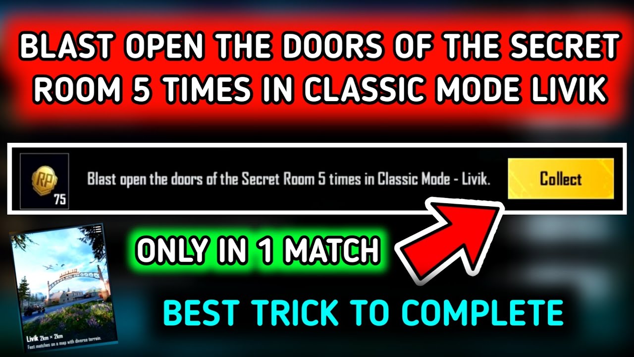 BLAST OPEN THE DOORS OF THE SECRET ROOM 5 TIMES IN CLASSIC MODE LIVIK 🔥