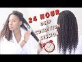 24 HOUR Extreme Deep Conditioning Treatment on Natural Hair! My RESULTS!