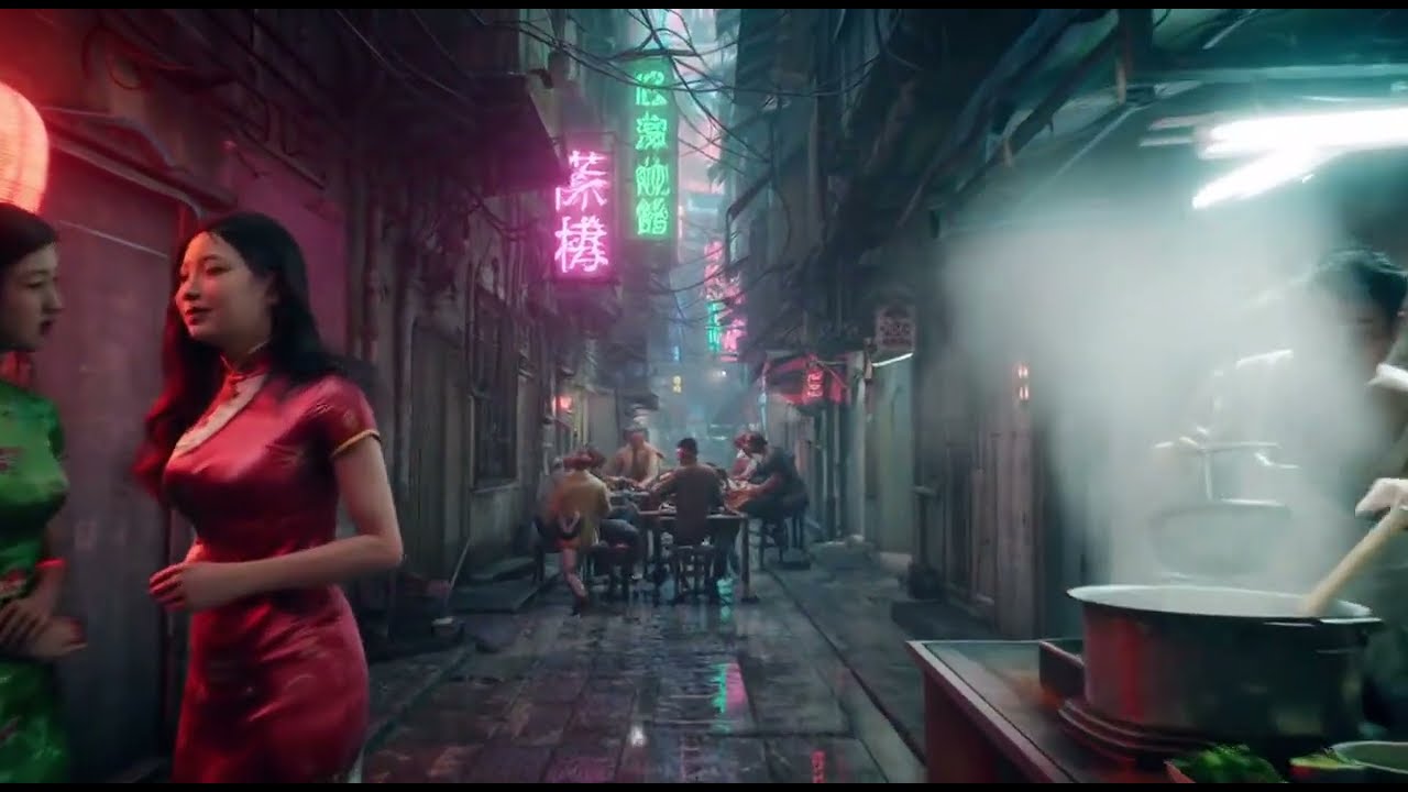 1980年代・九龍城の夜景｜ネオンと雨が光る香港のリアルをAIが再現