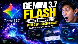 Gemini 3.7 Flash JUST DROPPED! 🤯 Web Dev & Coding Beast — Faster, Smarter & Half the Price