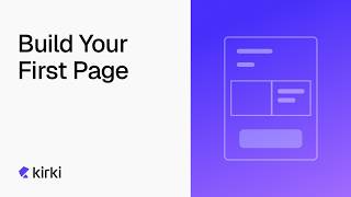 Build Your First Page