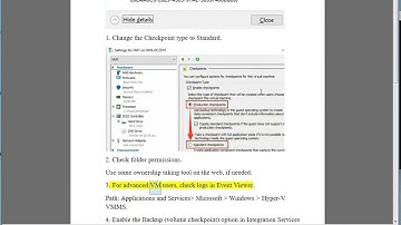 Fix Virtual machine could not initiate a checkpoint, Error 0x800423F4