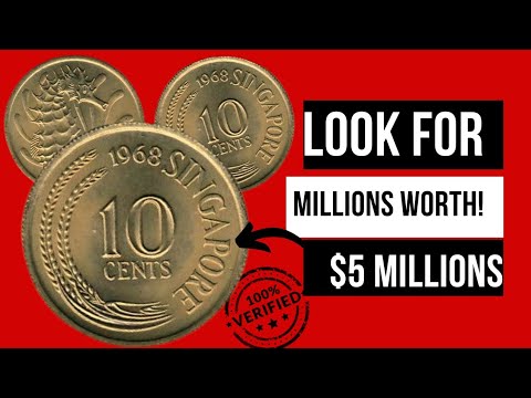 Rare Singapore 10 Cent Coin 1968 Worth Millions! Coins worth money!