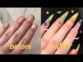 HOW TO DO ENCAPSULATED FLOWER NAILS AT HOME *GEL-X NAILS*