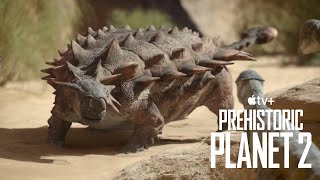 Tarchia searching for water  [Prehistoric Planet] season 2