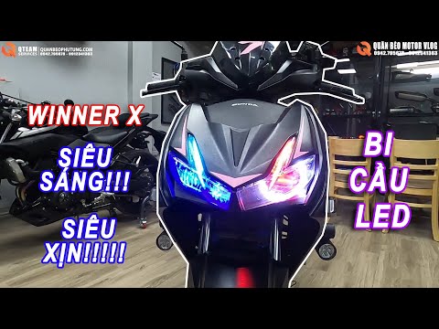HONDA WINNER X Độ LED Bi Cầu Mắt Lé Kiểu BMW. Winner X Độ Nhẹ Toàn Đồ Truất của Dân Chơi Hải Phòng