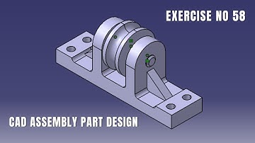 CAD Assembly Design Exercise 58 | Catia v5 tutorial exercise I Part Design | CATIA  | Solidworks