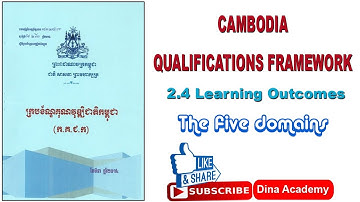 #CQF |  Cambodia Qualifications Framework,  2.4 Learning Outcomes