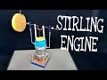 How to make stirling engine  amazing science project  homemade  diy