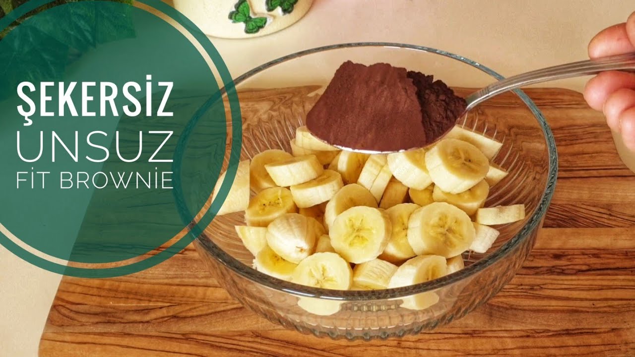 3 Malzemeli FİT BROWNİE ❗ŞEKERSİZ, UNSUZ, YAĞSIZ  ❗Çok lezzetli ve kolay 👍