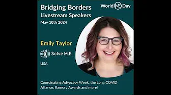 Solve President Emily Taylor at the World ME Alliance "Bridging Borders" Event