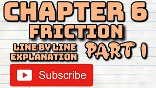 HC VERMA LINE BY LINE EXPLANATION IN HINDI || CHAPTER 6 || FRICTION || PART 1
