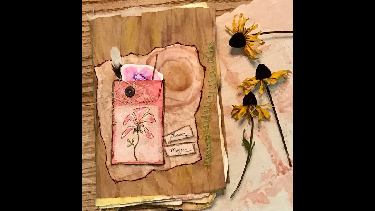 Flower Magic Eco Dyed Boiled Book with Junk Journal Style