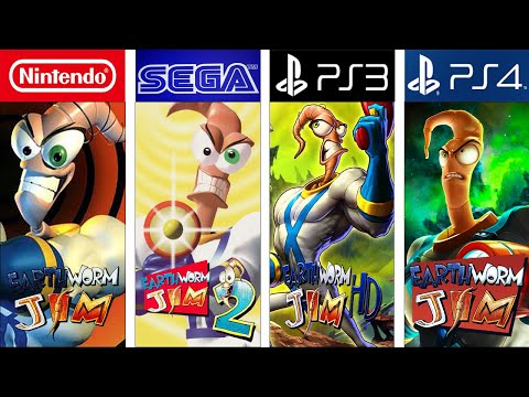 Evolution of Earthworm Jim Games #gamehistory#evolutiongame #EarthwormJim