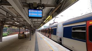 東鐵綫 MLR E98/E63 駛入大埔墟二台清客+於三台起載至紅磡經馬場