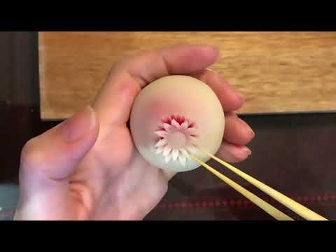 Video Wagashi nerikiri Cúc Thược dược - YouTube