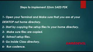 Upload 32nm SAED PDK & Run Cadence