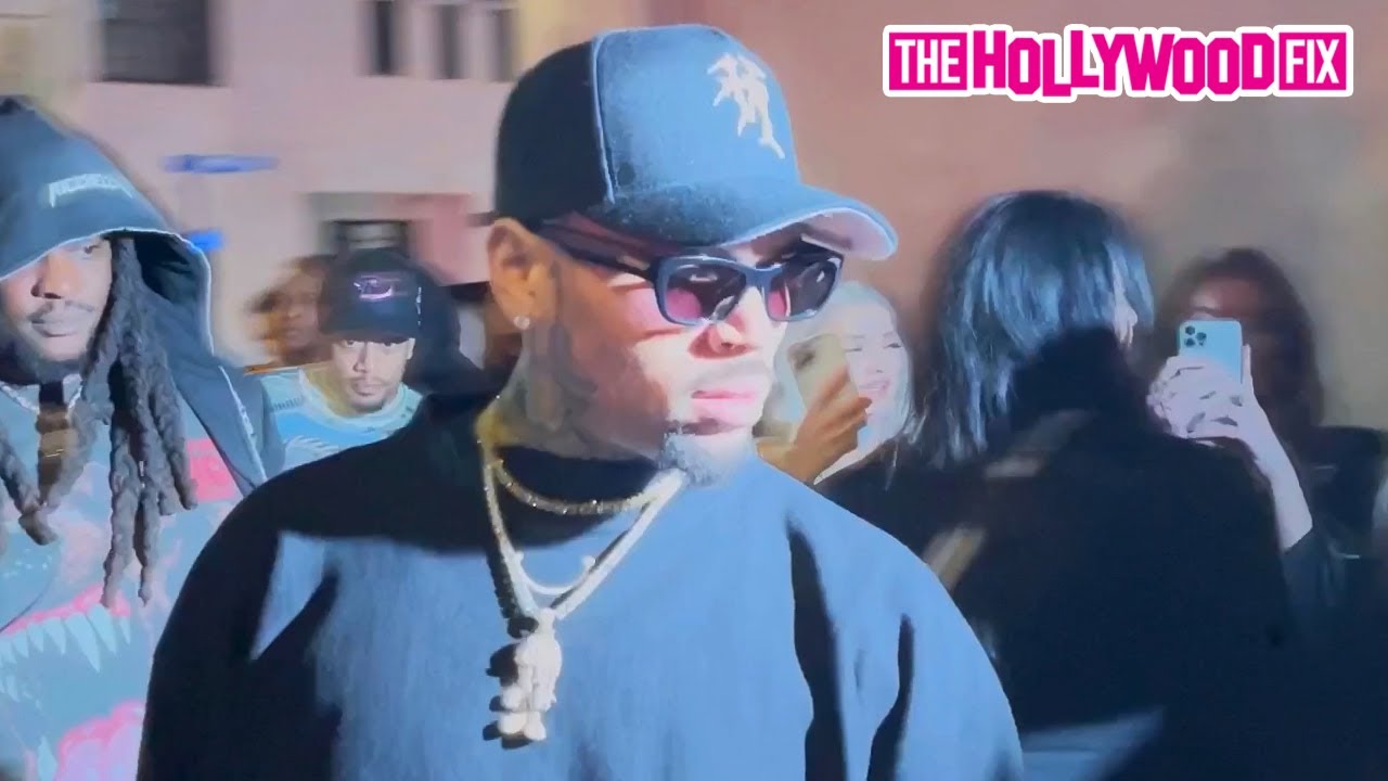 Chris Brown Parties at Lavo Restaurant in West Hollywood, CA During Grammy Weekend