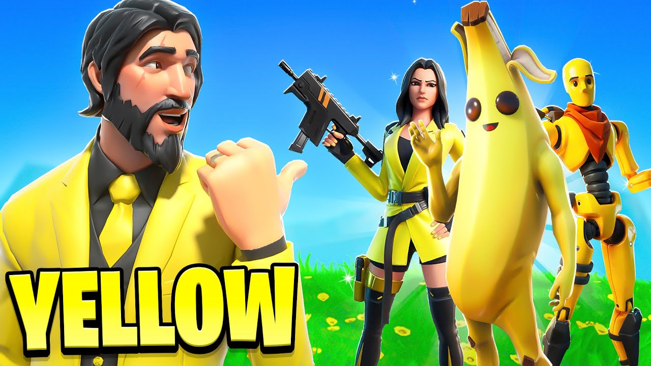 The *NEW* YELLOW ONLY Fashion Show in Fortnite... (BEST YELLOW SKINS