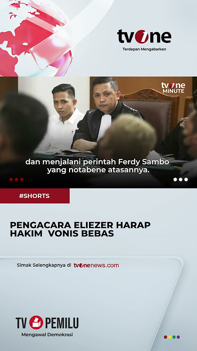 Harap Bebas, Pengacara Ingatkan Hakim Vonis Eliezer Sesuai Hati Nurani #tvone #shorts #sambo