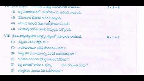AP inter 2nd year telugu V.Imp 💯public paper 2024 | AP intermediate telugu question paper for  exam💯