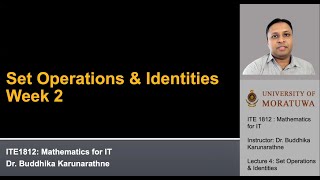 Week 02 - Set Operations and Identities