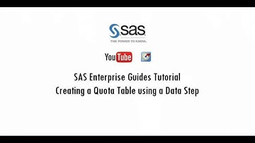 SAS Enterprise Guide - Creating a Quota Table Using a Data Step