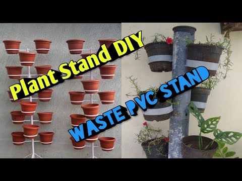 #How to make Beautiful Tower Flower pot stand using PVC pipe in TG/pot stands// stands/regs gardener