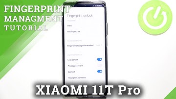 How to Add Fingerprint to XIAOMI 11T Pro - Use Fingerprint Scaner