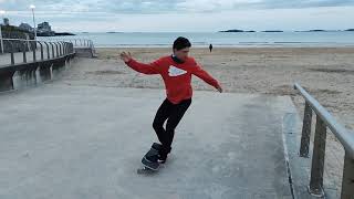 Surfskate Slow-mo Roundhouse cutback to snap