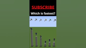 Which Minecraft Pickaxe is Faster? #shorts