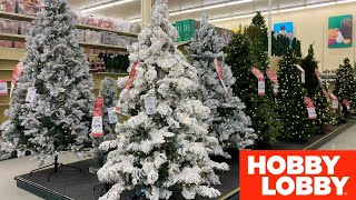 HOBBY LOBBY CHRISTMAS TREES CHRISTMAS ORNAMENTS DECORATIONS SHOP WITH ME SHOPPING STORE WALK THROUGH