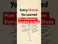 The 1 minute HACK to Never Forget a Math Formula #exam #education #studytips